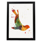 Poster de Foca estilo acuarela. Láminas de animales con estilo acuarela-Artwork-Nacnic-A4-Marco Negro-Nacnic Estudio SL