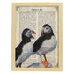 Poster de Frailecillos. Láminas de animales con definiciones. Ilustraciones de animales con textos.-Artwork-Nacnic-A4-Marco Madera clara-Nacnic Estudio SL