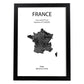 Poster de Francia. Láminas de paises y continentes del mundo.-Artwork-Nacnic-A4-Marco Negro-Nacnic Estudio SL