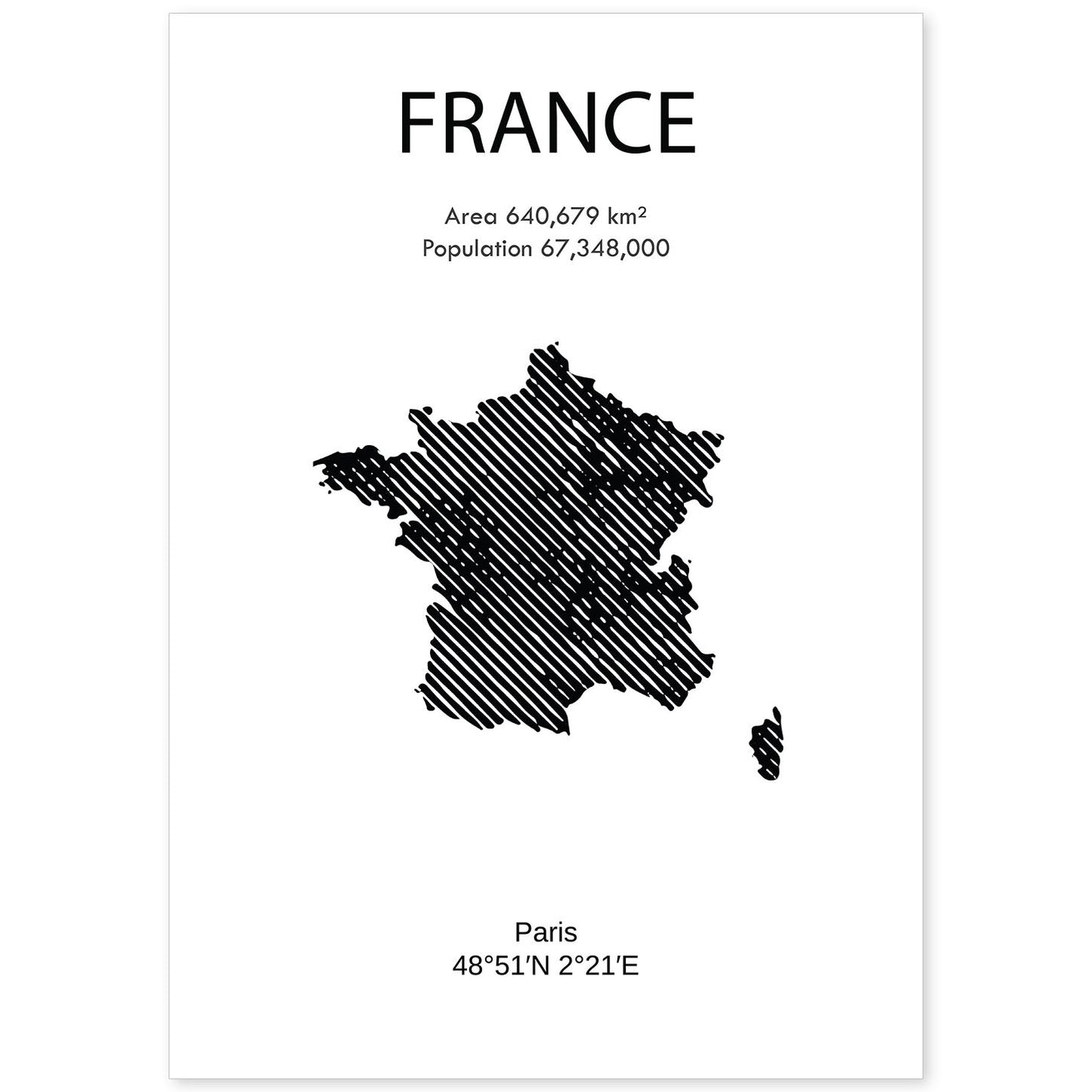 Poster de Francia. Láminas de paises y continentes del mundo.-Artwork-Nacnic-A4-Sin marco-Nacnic Estudio SL