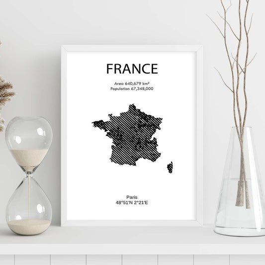 Poster de Francia. Láminas de paises y continentes del mundo.-Artwork-Nacnic-Nacnic Estudio SL