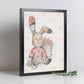 Poster de Fred y Caroline. Lámina Fred en el jardin, con ilustraciones de conejos.-Artwork-Nacnic-Nacnic Estudio SL