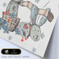 Poster de Fred y Caroline. Lámina Helen y Hugo jugando, con ilustraciones de conejos.-Artwork-Nacnic-Nacnic Estudio SL