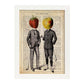 Poster de Fresa y Manzana. Láminas de frutas y verduras con definiciones. Ilustraciones de alimentacion vegetariana.-Artwork-Nacnic-A3-Marco Blanco-Nacnic Estudio SL