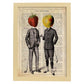Poster de Fresa y Manzana. Láminas de frutas y verduras con definiciones. Ilustraciones de alimentacion vegetariana.-Artwork-Nacnic-A3-Marco Madera clara-Nacnic Estudio SL
