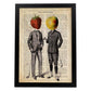 Poster de Fresa y Manzana. Láminas de frutas y verduras con definiciones. Ilustraciones de alimentacion vegetariana.-Artwork-Nacnic-A4-Marco Negro-Nacnic Estudio SL