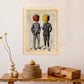 Poster de Fresa y Manzana. Láminas de frutas y verduras con definiciones. Ilustraciones de alimentacion vegetariana.-Artwork-Nacnic-Nacnic Estudio SL