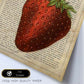 Poster de Fresas. Láminas de frutas y verduras con definiciones. Ilustraciones de alimentacion vegetariana.-Artwork-Nacnic-Nacnic Estudio SL