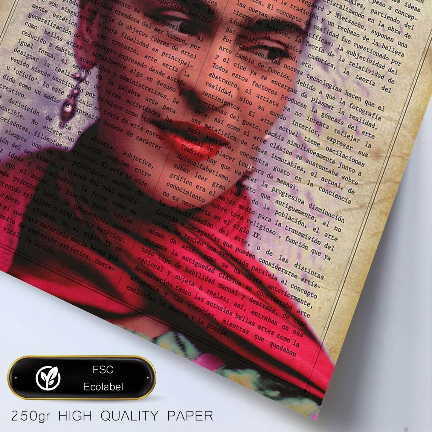Poster de Frida Kahlo. Láminas de personajes importantes. Posters de músicos, actores, inventores, exploradores, ...-Artwork-Nacnic-Nacnic Estudio SL