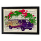 Poster de Furgoneta. Láminas de vehículos con definiciones. Ilustraciones vintage de coches, motos, aviones, -Artwork-Nacnic-A4-Marco Negro-Nacnic Estudio SL