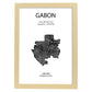 Poster de Gabón. Láminas de paises y continentes del mundo.-Artwork-Nacnic-A3-Marco Madera clara-Nacnic Estudio SL