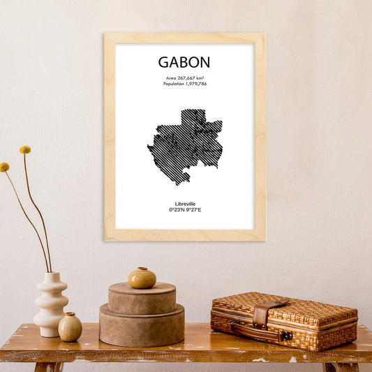 Poster de Gabón. Láminas de paises y continentes del mundo.-Artwork-Nacnic-Nacnic Estudio SL