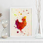 Poster de Gallina con diseño acuarela. Mix de láminas con estilo acuarela-Artwork-Nacnic-Nacnic Estudio SL