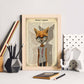 Poster de Gata con gafas hipster. Láminas de animales con definiciones. Ilustraciones de animales con textos.-Artwork-Nacnic-Nacnic Estudio SL