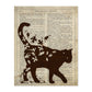 Poster de Gato con hojas de otoño. Láminas de animales con definiciones. Ilustraciones de animales con textos.-Artwork-Nacnic-A4-Sin marco-Nacnic Estudio SL