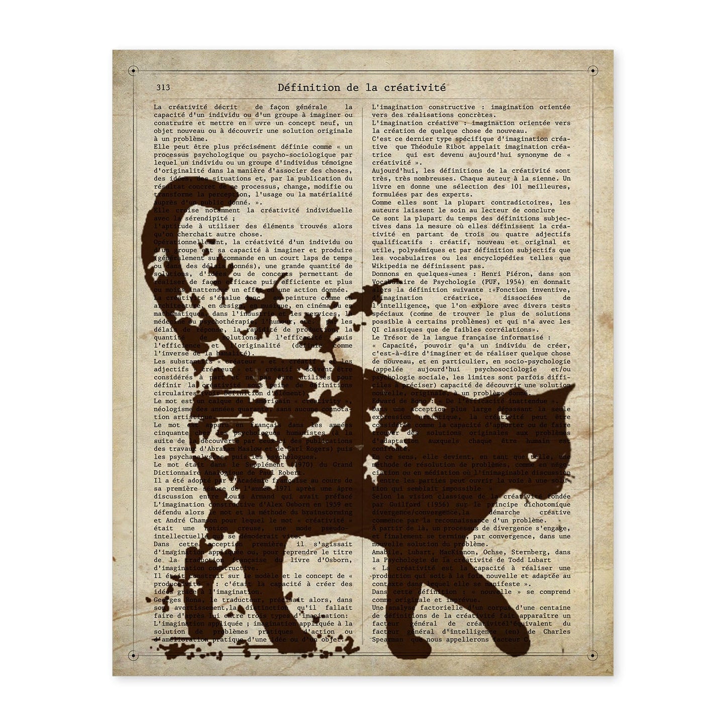 Poster de Gato con hojas de otoño. Láminas de animales con definiciones. Ilustraciones de animales con textos.-Artwork-Nacnic-A4-Sin marco-Nacnic Estudio SL