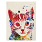 Poster de Gato de frente con diseño acuarela. Mix de láminas con estilo acuarela-Artwork-Nacnic-A4-Sin marco-Nacnic Estudio SL