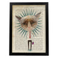 Poster de Gato ejecutivo. Láminas de animales con definiciones. Ilustraciones de animales con textos.-Artwork-Nacnic-A4-Marco Negro-Nacnic Estudio SL