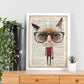 Poster de Gato hipster. Láminas de animales con definiciones. Ilustraciones de animales con textos.-Artwork-Nacnic-Nacnic Estudio SL