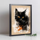 Póster de Gato Negro al estilo Sumi-E