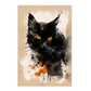 Póster de Gato Negro al estilo Sumi-E