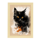 Póster de Gato Negro al estilo Sumi-E