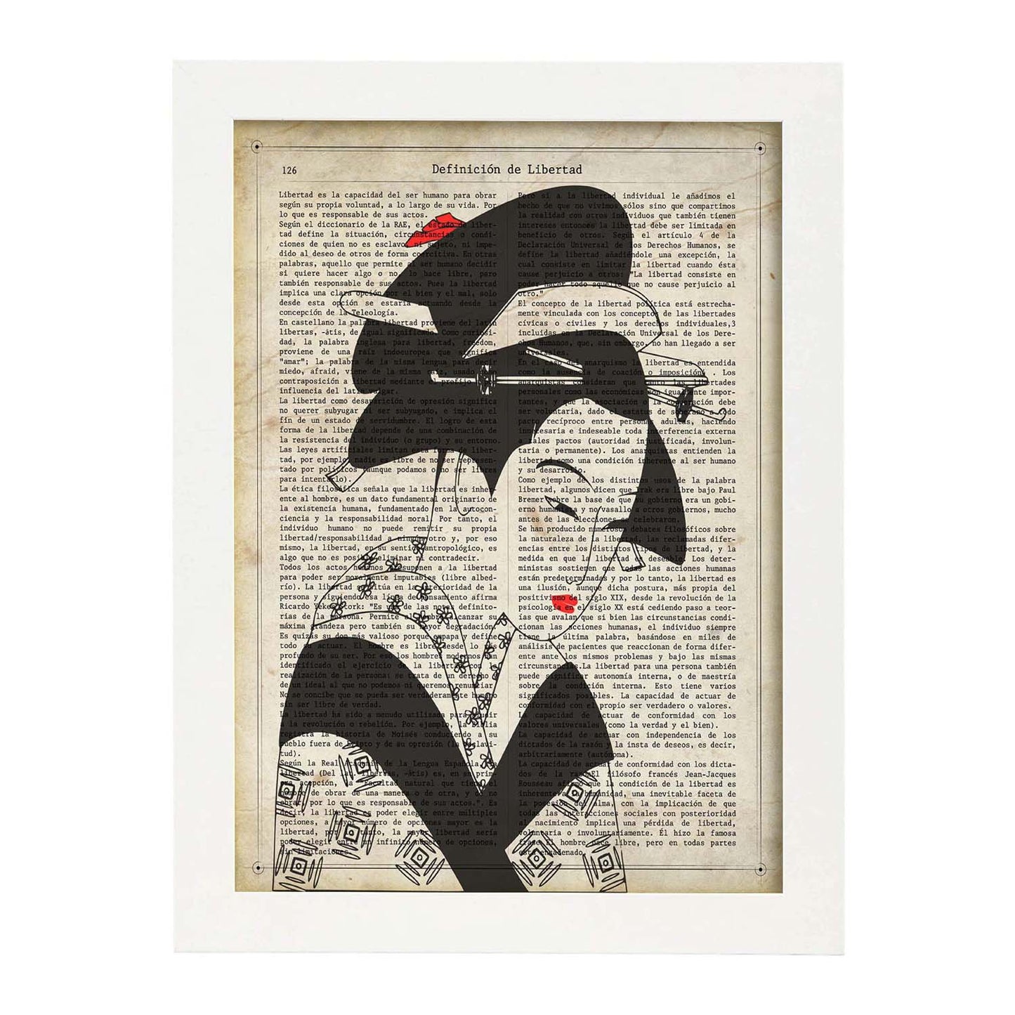 Poster de Geisha blanco y negro. Láminas de geishas. Diseños japoneses con definiciones de la cultura japonesa.-Artwork-Nacnic-A3-Marco Blanco-Nacnic Estudio SL