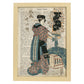 Poster de Geisha con preparativos. Láminas de geishas. Diseños japoneses con definiciones de la cultura japonesa.-Artwork-Nacnic-A3-Marco Madera clara-Nacnic Estudio SL