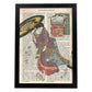 Poster de Geisha con sombrilla. Láminas de geishas. Diseños japoneses con definiciones de la cultura japonesa.-Artwork-Nacnic-A4-Marco Negro-Nacnic Estudio SL
