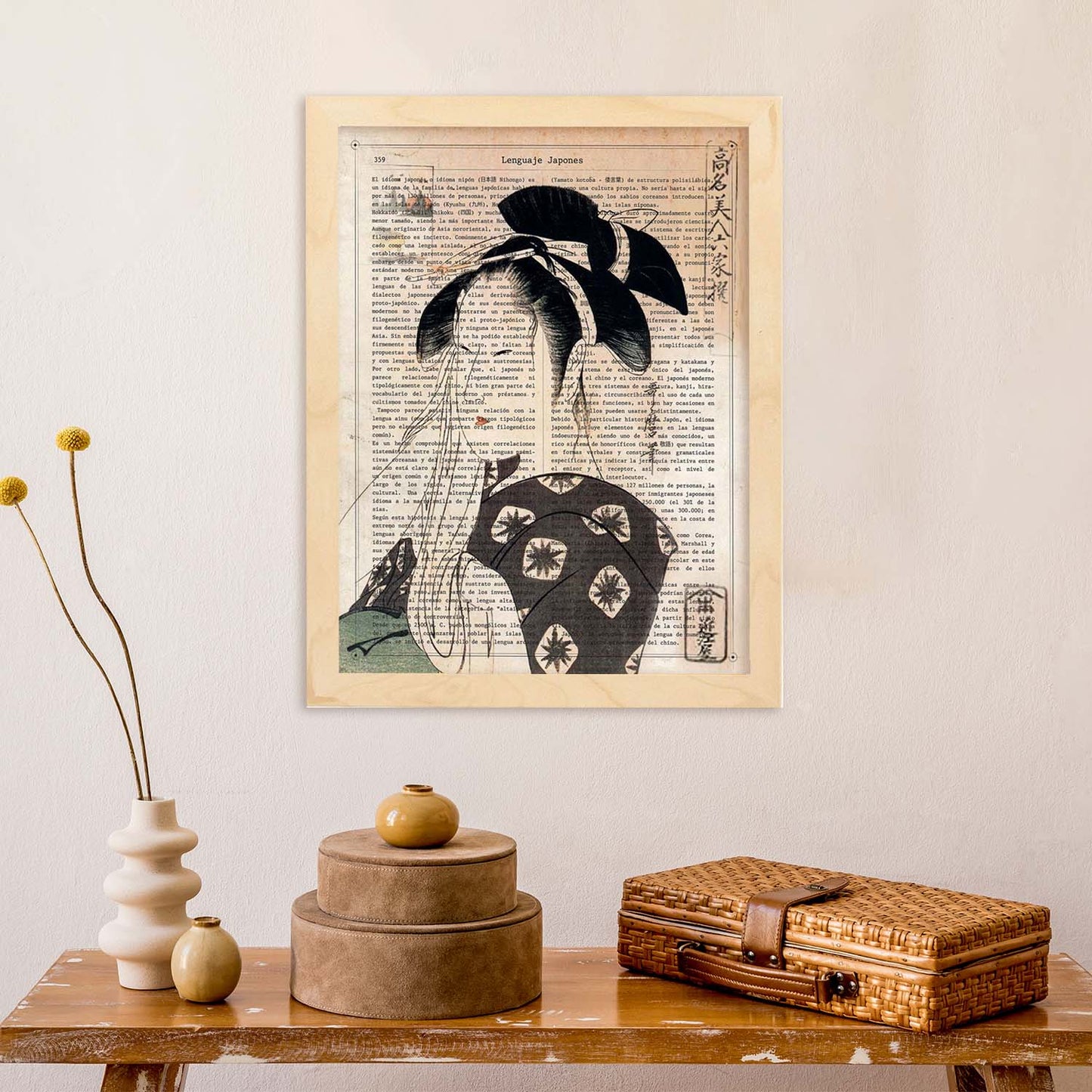 Poster de Geisha. Láminas de geishas. Diseños japoneses con definiciones de la cultura japonesa.-Artwork-Nacnic-Nacnic Estudio SL