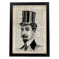 Poster de Gentleman. Láminas vintage con definiciones. Diseño de interiores.-Artwork-Nacnic-A3-Marco Negro-Nacnic Estudio SL