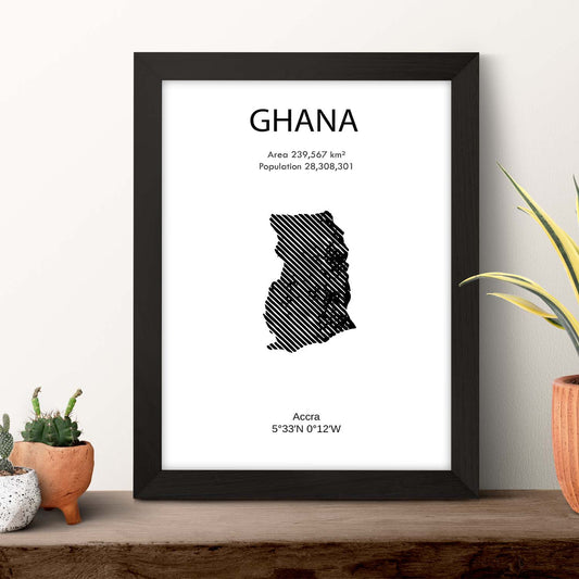 Poster de Ghana. Láminas de paises y continentes del mundo.-Artwork-Nacnic-Nacnic Estudio SL