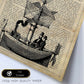 Poster de Globo barco. Láminas de globos aeroestáticos. Diseño con imágenes de globos.-Artwork-Nacnic-Nacnic Estudio SL