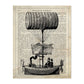 Poster de Globo barco. Láminas de globos aeroestáticos. Diseño con imágenes de globos.-Artwork-Nacnic-A4-Sin marco-Nacnic Estudio SL