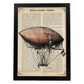 Poster de Globo rojizo. Láminas de globos aeroestáticos. Diseño con imágenes de globos.-Artwork-Nacnic-A4-Marco Negro-Nacnic Estudio SL
