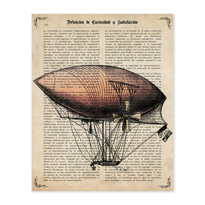 Poster de Globo rojizo. Láminas de globos aeroestáticos. Diseño con imágenes de globos.-Artwork-Nacnic-A4-Sin marco-Nacnic Estudio SL