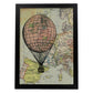 Poster de Globo rosa en Europa. Láminas de globos aeroestáticos. Diseño con imágenes de globos.-Artwork-Nacnic-A3-Marco Negro-Nacnic Estudio SL