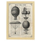 Poster de Globos Vintage. Láminas de globos aeroestáticos. Diseño con imágenes de globos.-Artwork-Nacnic-A3-Marco Madera clara-Nacnic Estudio SL