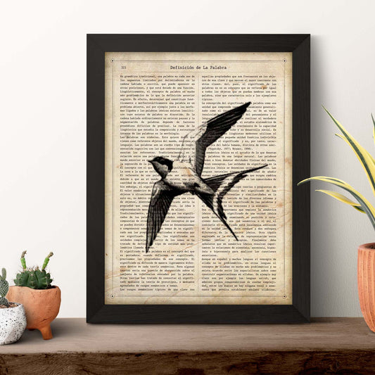 Poster de Golondrina.Láminas vintage para Posters con diseño vintage y definiciones.-Artwork-Nacnic-Nacnic Estudio SL