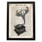 Poster de Gramola con pajaros. Láminas musicales con definiciones para-Artwork-Nacnic-A3-Marco Negro-Nacnic Estudio SL