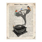 Poster de Gramola con pajaros. Láminas musicales con definiciones para-Artwork-Nacnic-A4-Sin marco-Nacnic Estudio SL