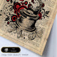 Poster de Gramola modernista. Láminas musicales con definiciones para-Artwork-Nacnic-Nacnic Estudio SL