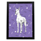 Poster de Gran danes morado. Lámina decorativa de perros.-Artwork-Nacnic-A4-Marco Negro-Nacnic Estudio SL