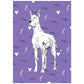 Poster de Gran danes morado. Lámina decorativa de perros.-Artwork-Nacnic-A4-Sin marco-Nacnic Estudio SL