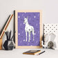 Poster de Gran danes morado. Lámina decorativa de perros.-Artwork-Nacnic-Nacnic Estudio SL