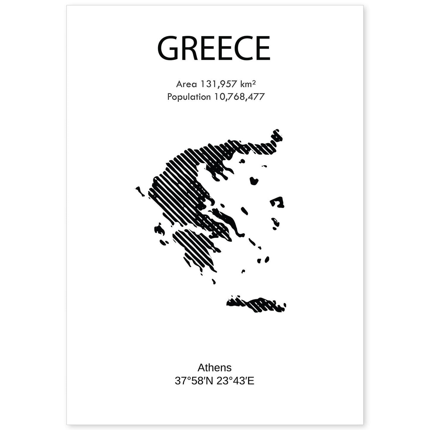 Poster de Grecia. Láminas de paises y continentes del mundo.-Artwork-Nacnic-A4-Sin marco-Nacnic Estudio SL