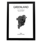 Poster de Groenlandia. Láminas de paises y continentes del mundo.-Artwork-Nacnic-A4-Marco Negro-Nacnic Estudio SL