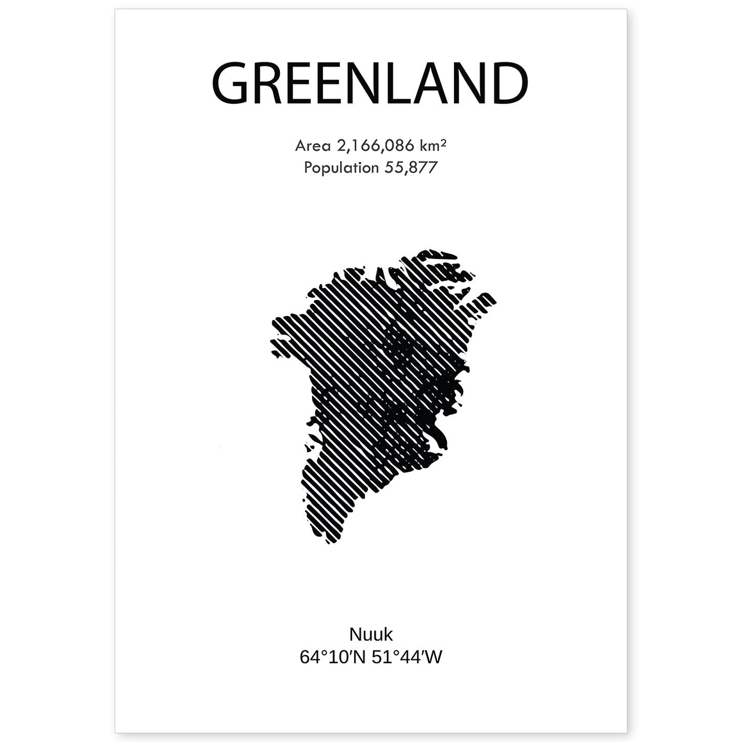 Poster de Groenlandia. Láminas de paises y continentes del mundo.-Artwork-Nacnic-A4-Sin marco-Nacnic Estudio SL