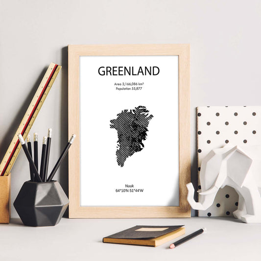 Poster de Groenlandia. Láminas de paises y continentes del mundo.-Artwork-Nacnic-Nacnic Estudio SL