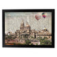Poster de Guadalajara. Catedral. Láminas de ciudades españolas con definiciones. Decoración de interiores para españoles.-Artwork-Nacnic-A4-Marco Negro-Nacnic Estudio SL